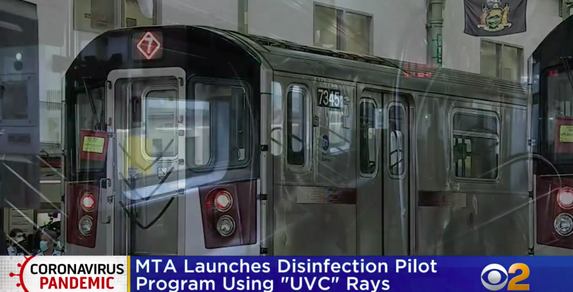 Read more about the article From CBS: MTA Unveils New UV Light Technology To Kill Coronavirus On Subways And Buses