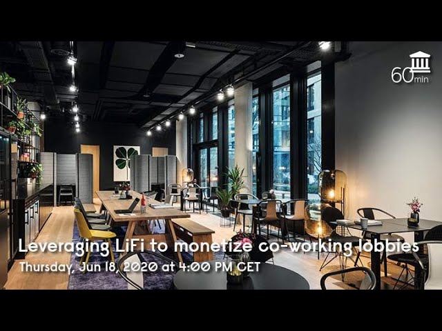 Leveraging LiFi to monetize co-working lobbies