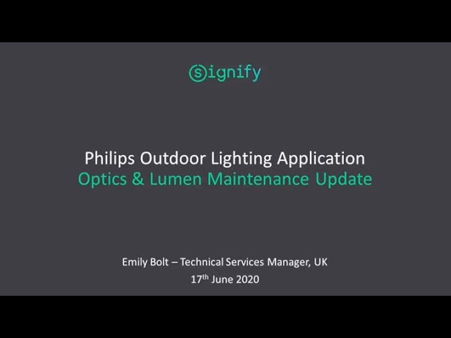 Read more about the article Signify: Optics and Lumen Maintenance Update