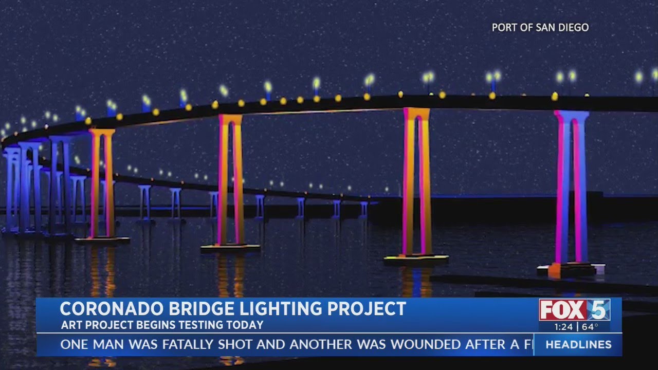 Read more about the article Coronado Bridge Lights Up During Test Of Artistic Lighting Project