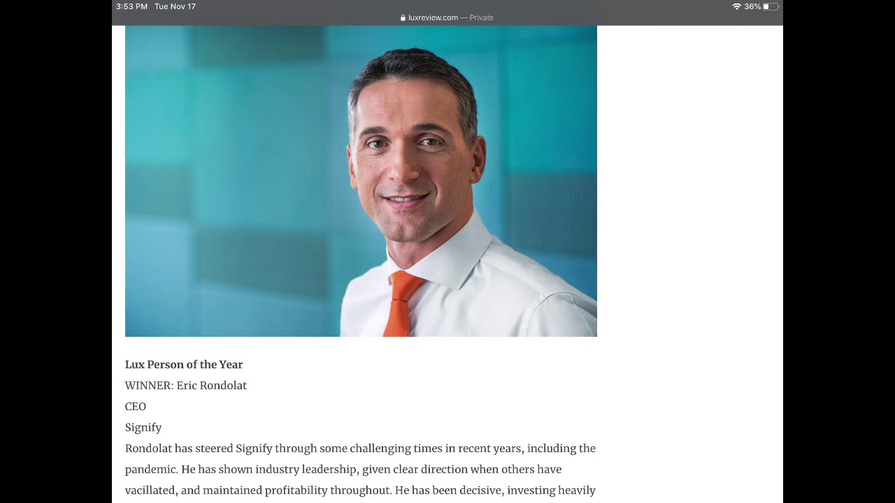 Read more about the article Today in Lighting November 18